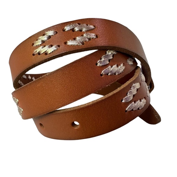 Genuine CIRCA Brown Genuine Leather Embroidered Western Belt For Women 32 main image 9